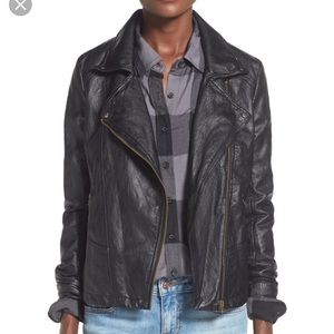 Faux Leather Moto Jacket- sun and shadow